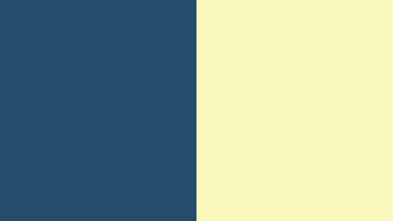 کدهای هگز: رویال آبی #234E70، زرد کم رنگ #FBF8BE